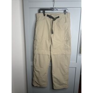 The North Face Pants Mens Sz Medium Beige Tan Convertible Nylon Hiking Outdoor‎